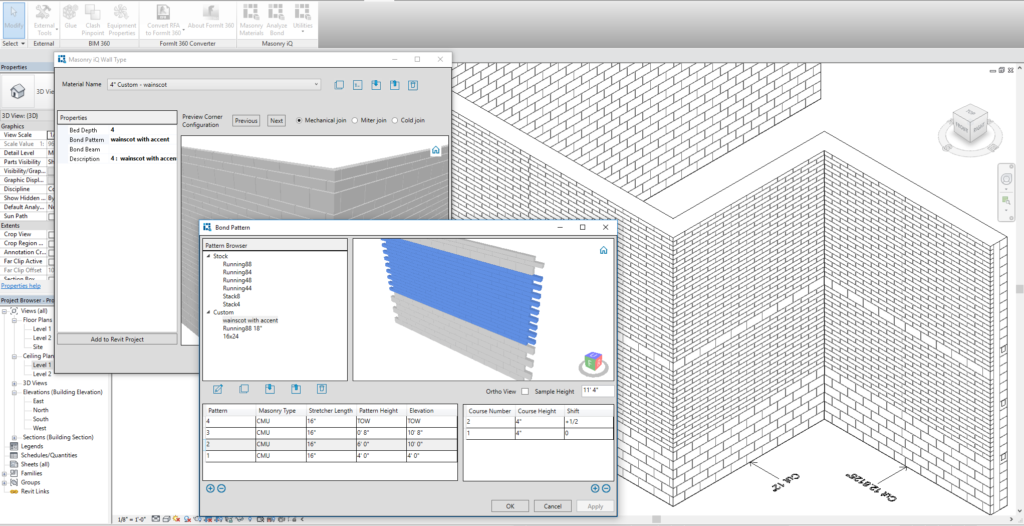 Masonry iQ for Revit Screenshot 4