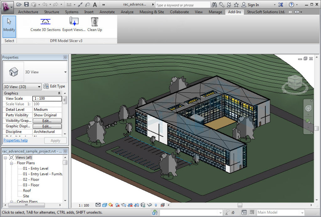 DPR Model Slicer for Revit Screenshot 2