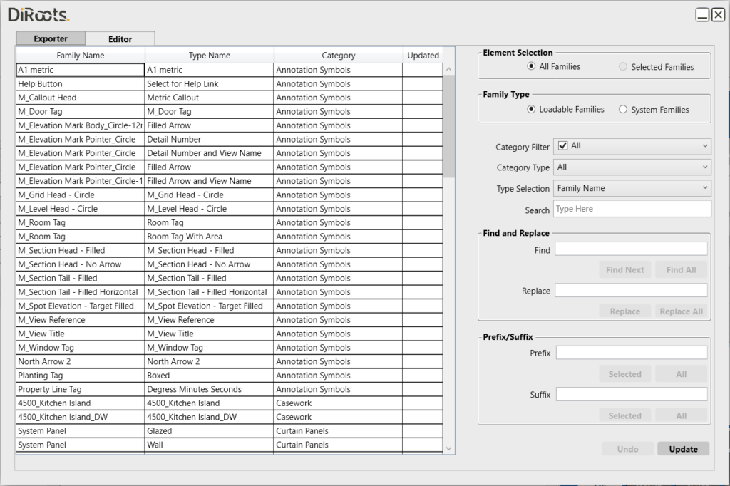 FamilyReviser for Revit Screensot 3