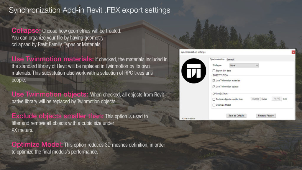 Twinmotion Dynamic Link for Revit Screenshot 3