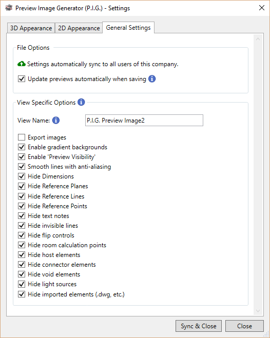 Preview Image Generator (P.I.G.) Free for Revit Screenshot 3