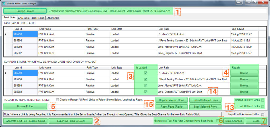 External Access Links Manager for Revit Screenshot 1