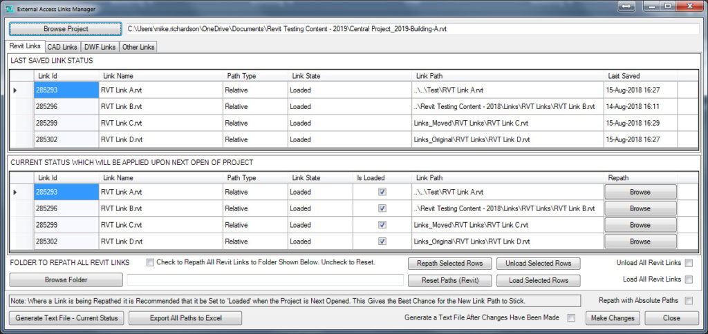 External Access Links Manager for Revit Screenshot 4