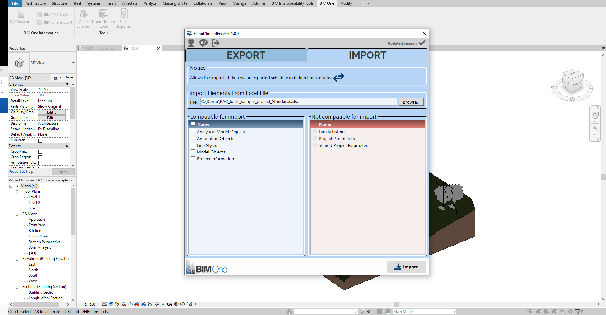 Import/Export Excel for Revit 21.0.0.0 Download - ArchSupply.com