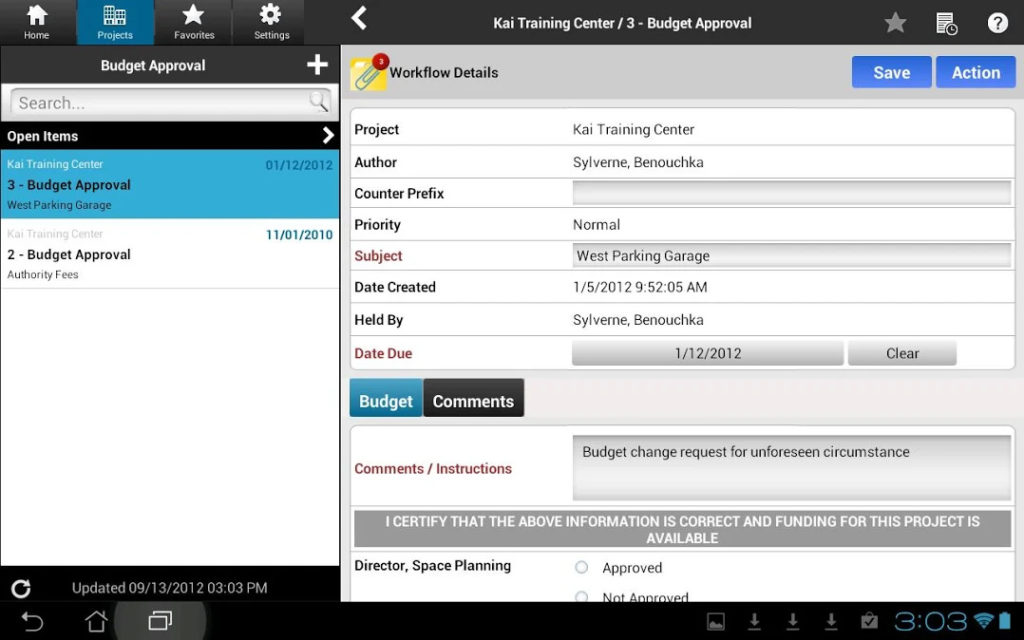 e-Builder Mobile Screenshot 2