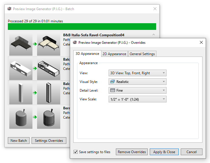 Preview Image Generator (P.I.G.) Free for Revit Screenshot 4