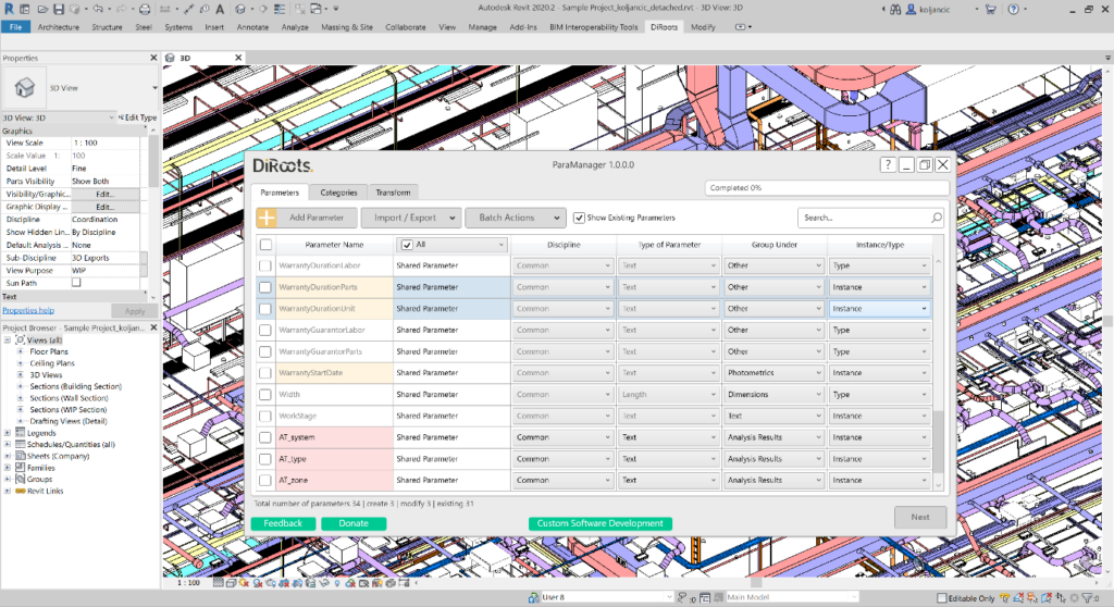 ParaManager for Revit Screenshot 1