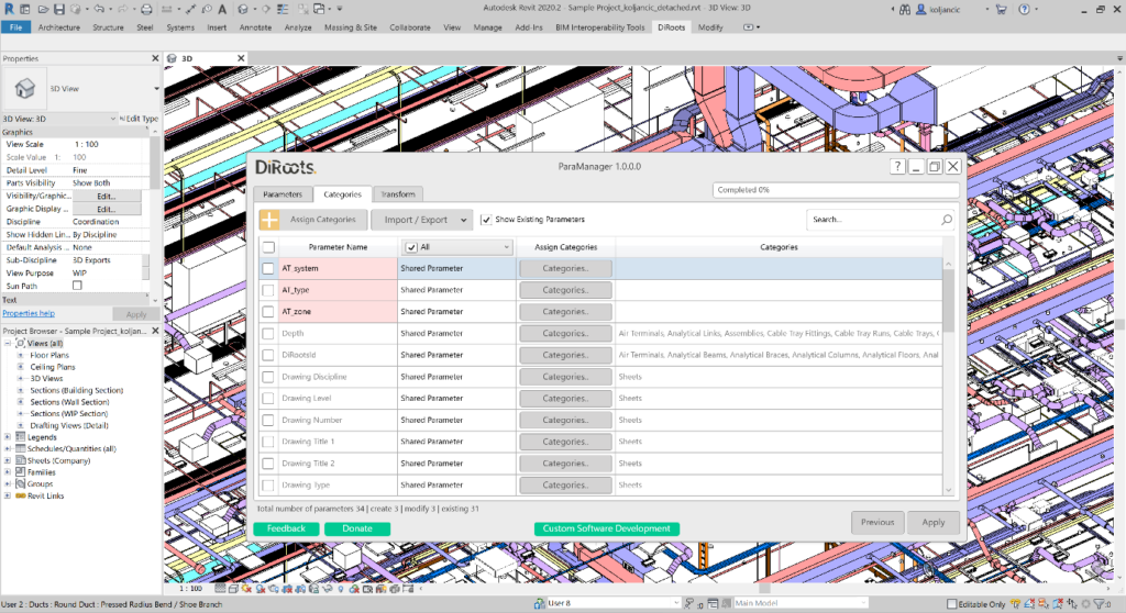 ParaManager for Revit Screenshot 2