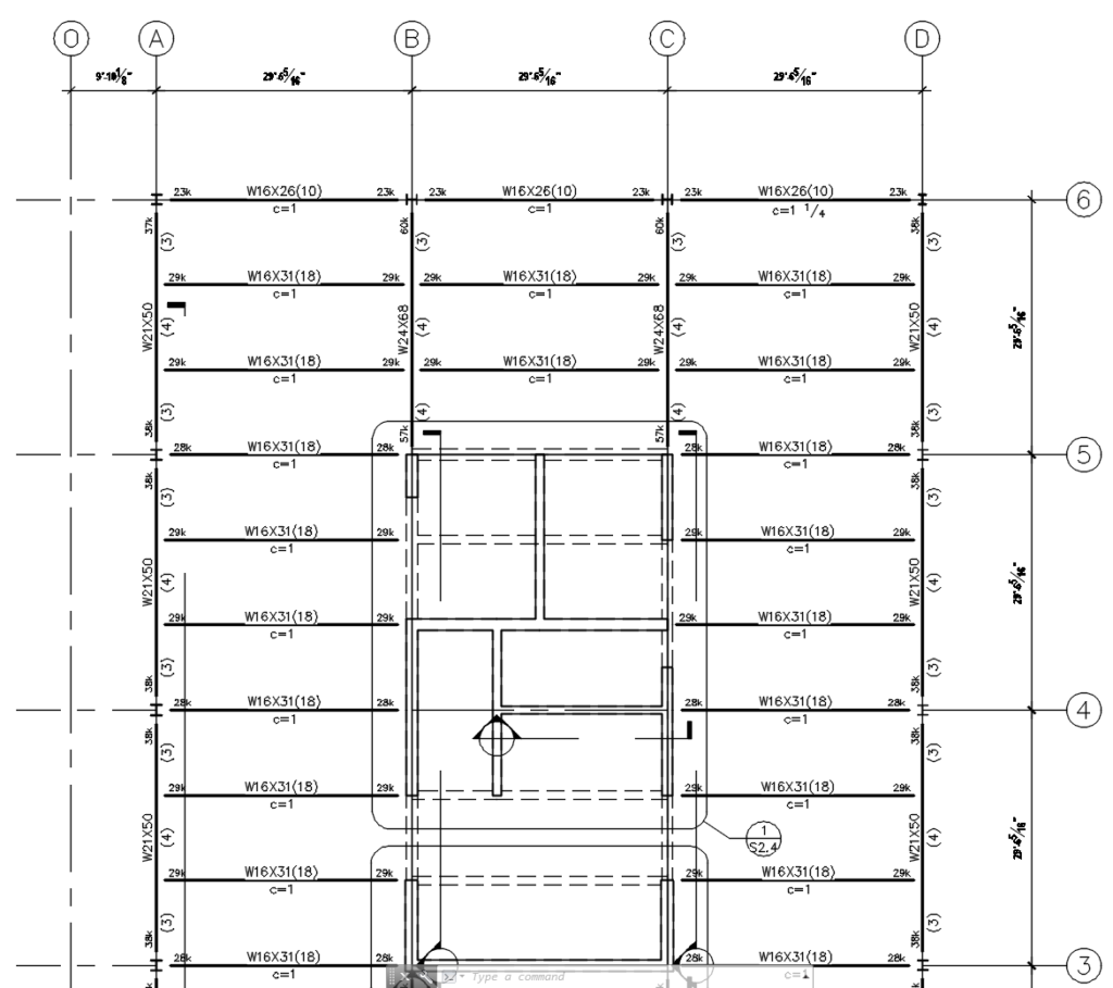 CSiXCAD Screenshot 2 - Steel floorplan