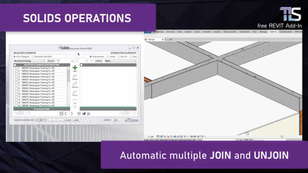 eTLipse SOLIDS Interaction Tool for Revit Screenshot 1