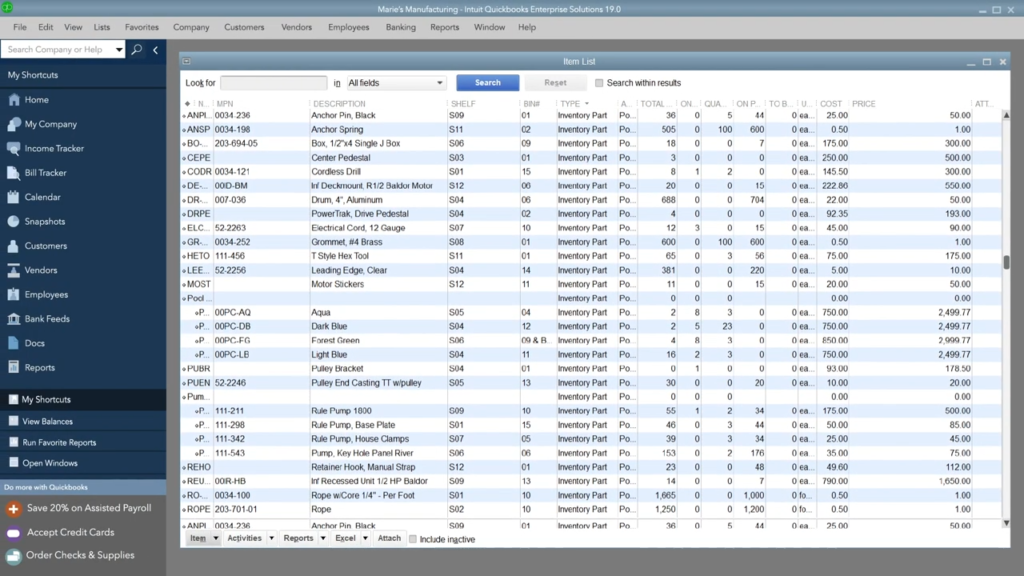 QuickBooks Desktop Enterprise Screenshot 1