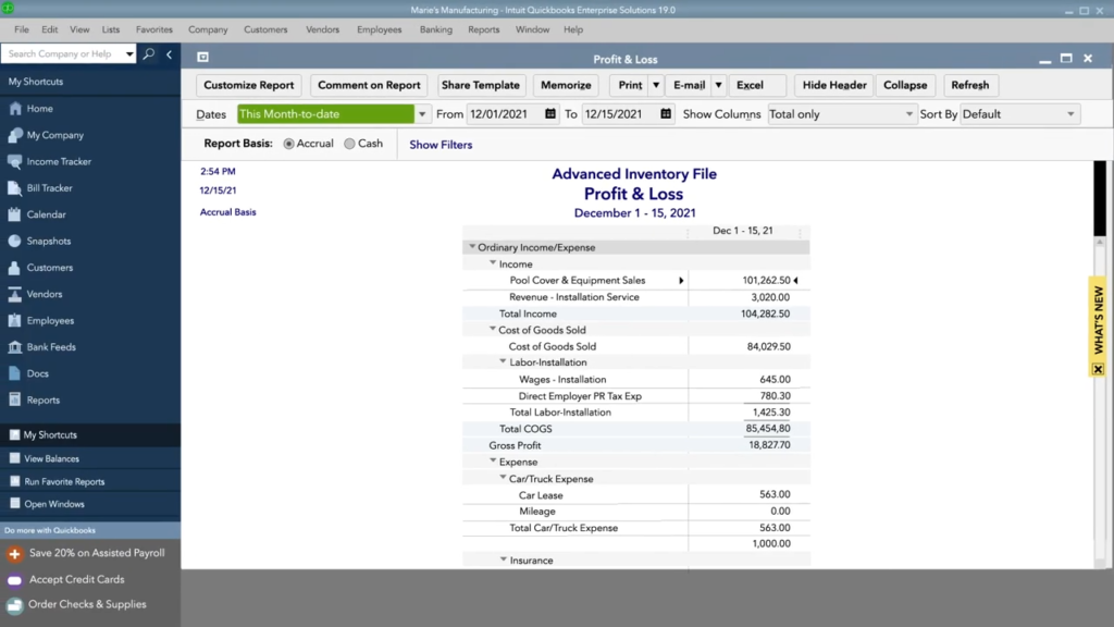 QuickBooks Desktop Enterprise Screenshot 12
