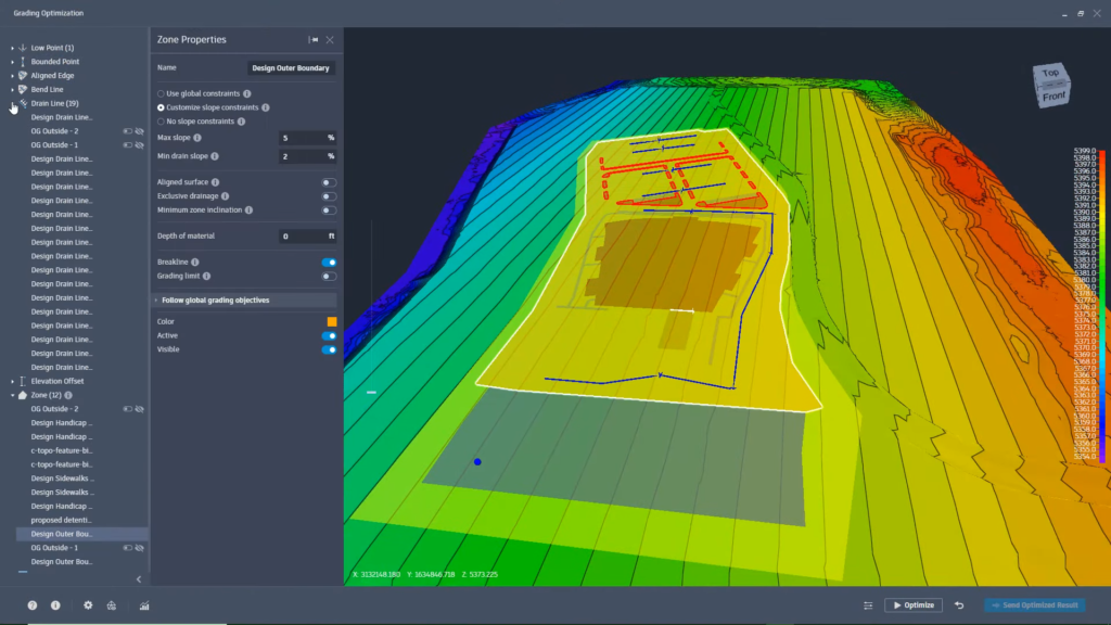 Civil 3D 2022 Screenshot 10 - Grading Optimization
