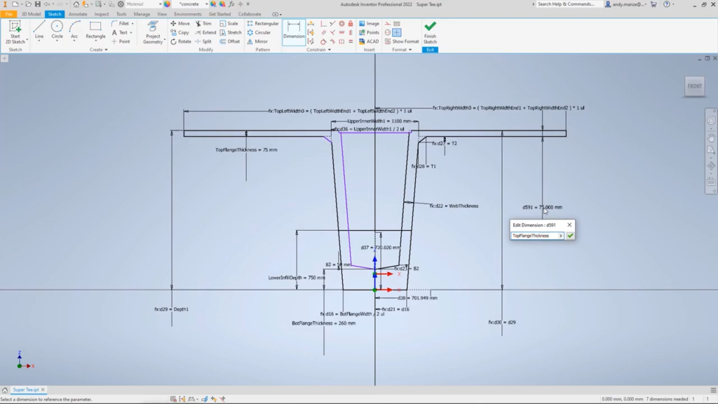 InfraWorks 2022 Screenshot 3 - Full Span Complex 3D Bridge Girders