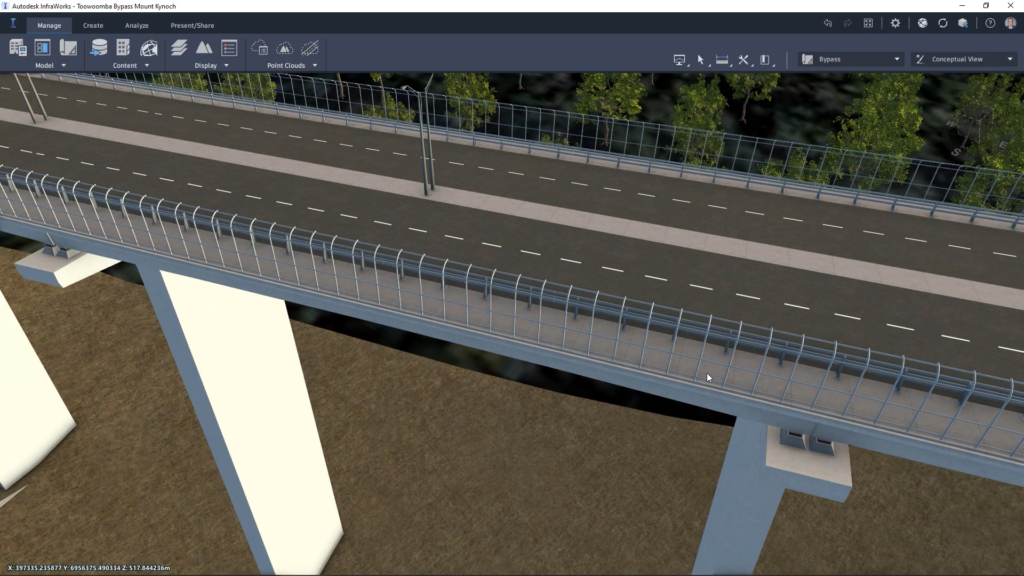 InfraWorks 2022 Screenshot 3d - Full Span Complex 3D Bridge Girders