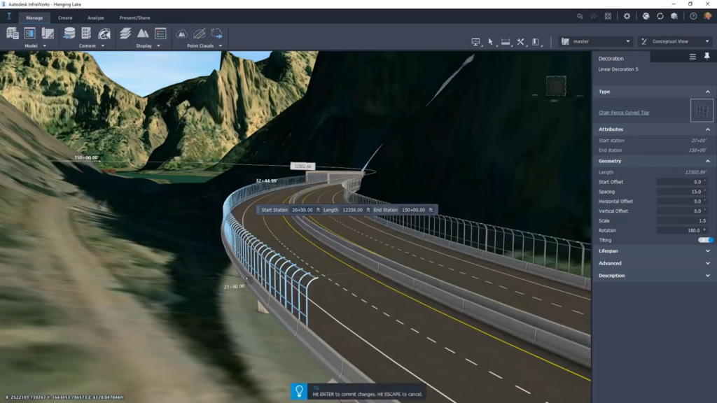 InfraWorks 2022 Screenshot 4b - Roadway Decorations
