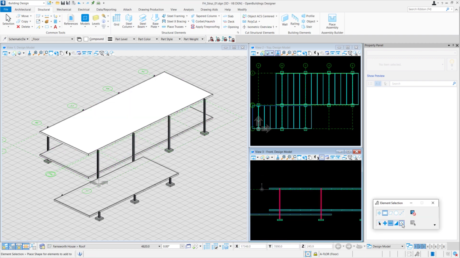 OpenBuildings CONNECT Edition - Basic Structural Modelling - Screenshot ...