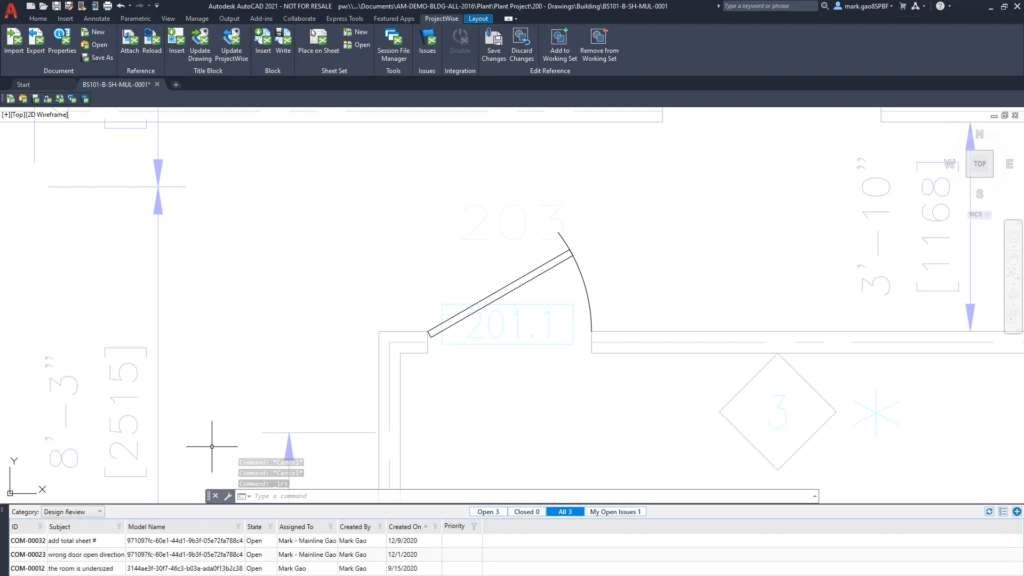 ProjectWise Screenshot 2 - AutoCAD Integration