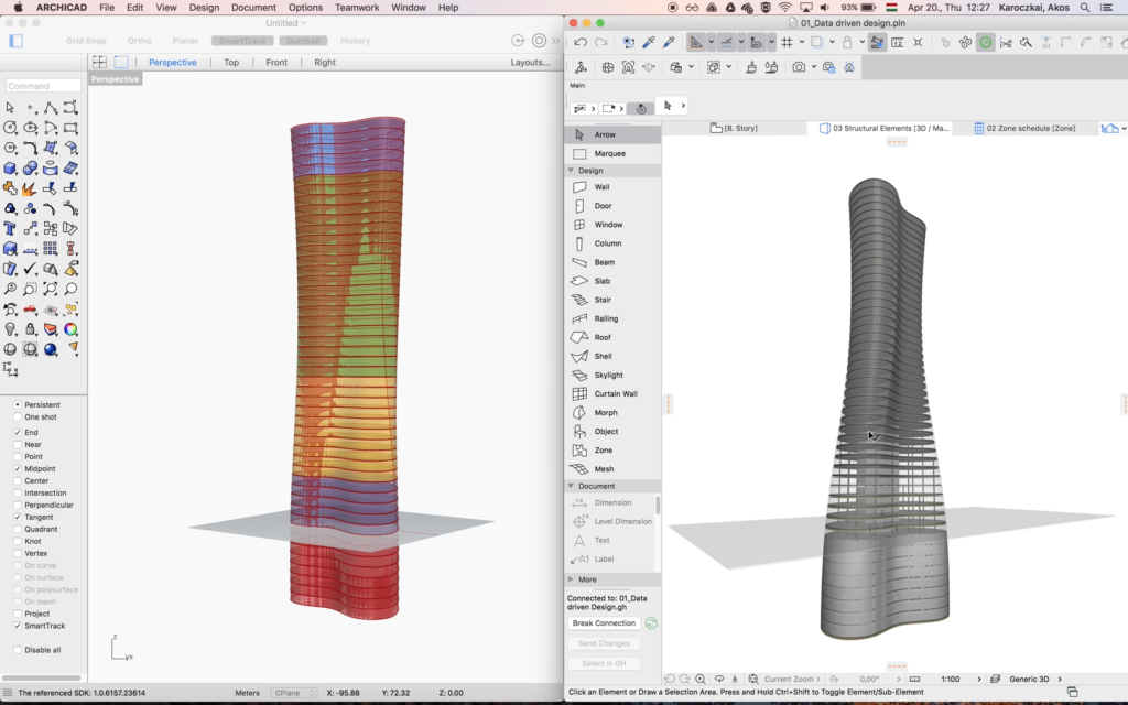Grasshopper - Archicad Live Connection screenshot 4 - Creating Parametric Tower