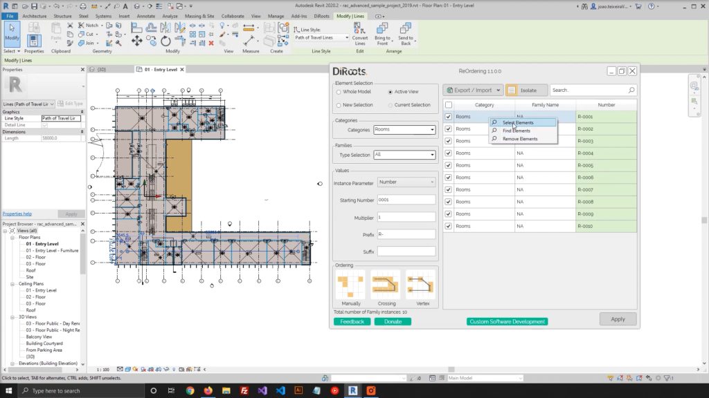 ReOrdering for Revit Screenshot 2