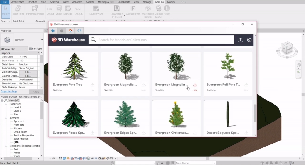3DWarehouse-For-Autodesk Revit Screenshot 2