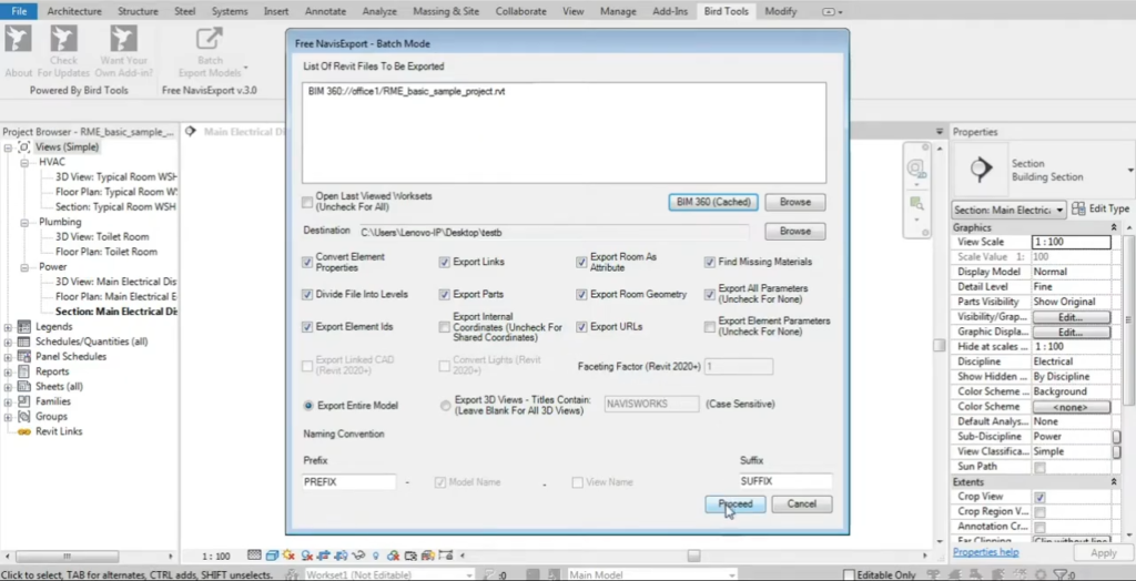 Free NavisExport for Revit Screenshot 2