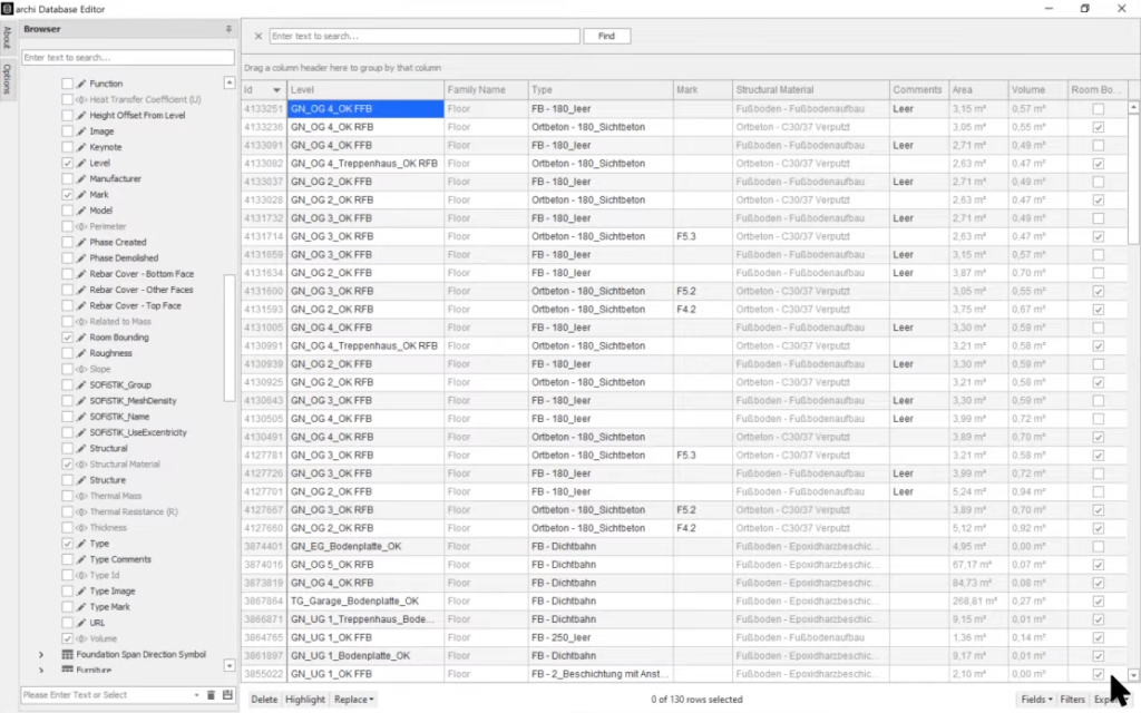 Database Editor for Revit Screenshot 4