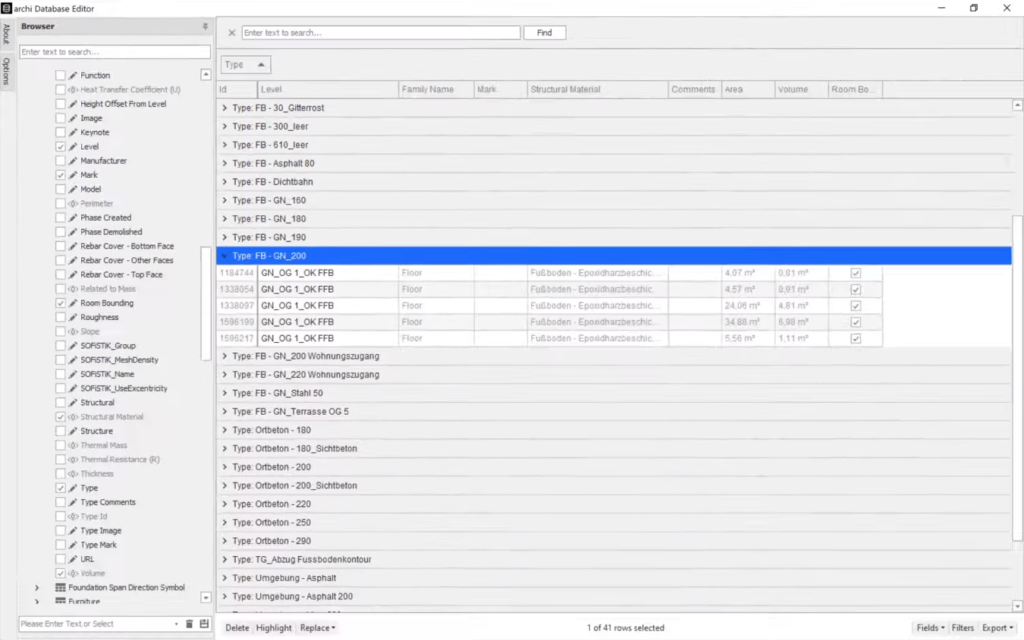 Database Editor for Revit Screenshot 5