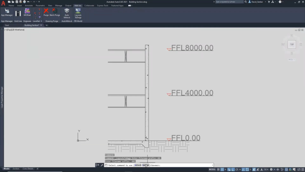 JTB LayoutsToDwgs for AutoCAD Screenshot 1