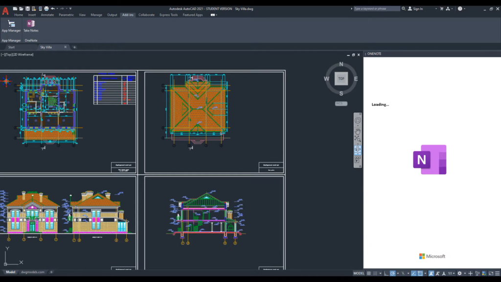 OneNote for AutoCAD Screenshot 1