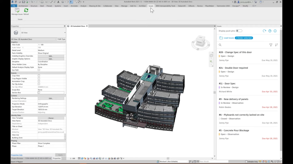 Revit Issues Add-in Screenshot 1