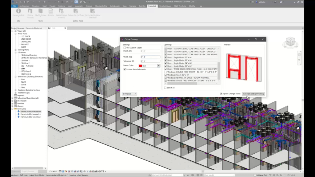 FrameLab for Revit Screenshot 2