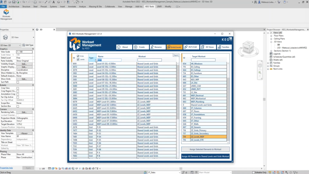 Worksets Management for Revit Screenshot 4