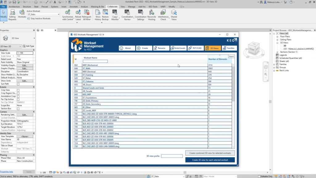 Worksets Management for Revit Screenshot 6