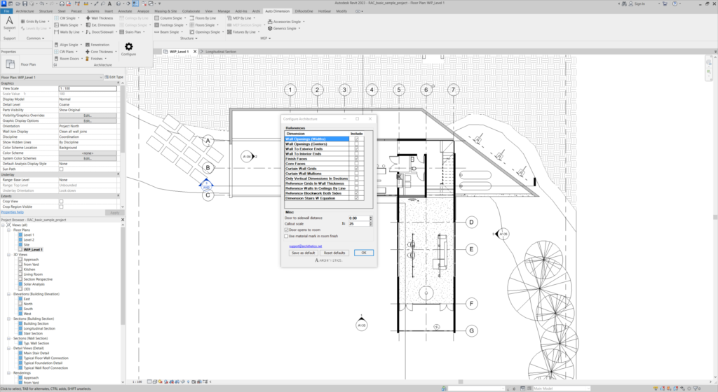 Auto Dimension Revit Pack 1.2 Screenshot 2