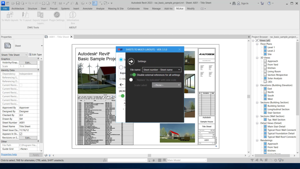 Multiple sheets to 1 DWG for Revit - Screenshot 4