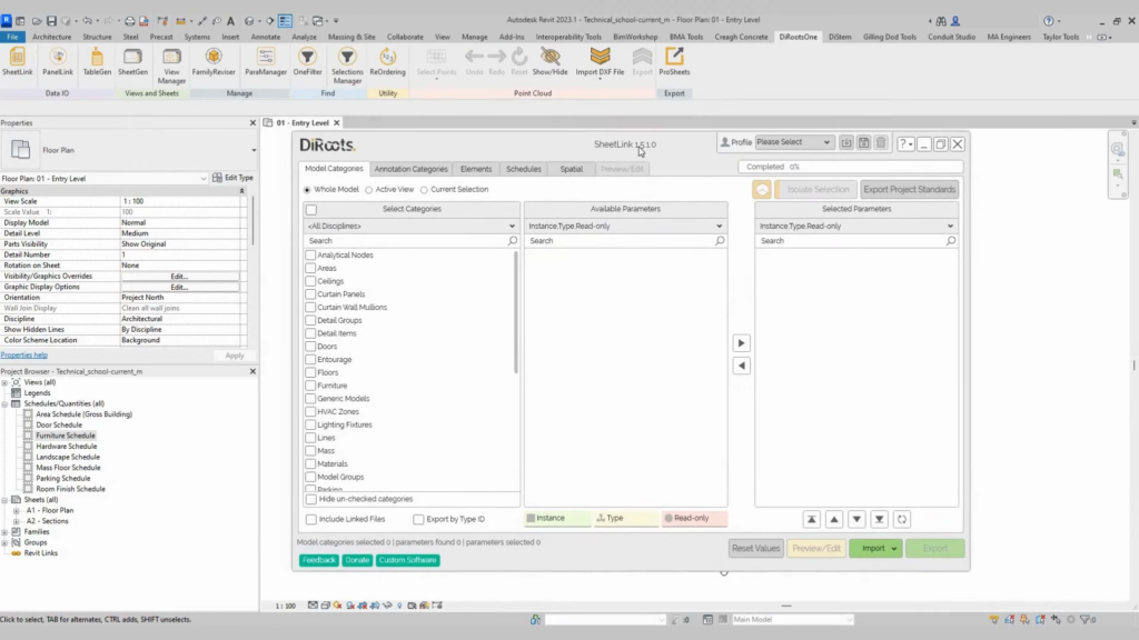 DiRootsOne for Revit Screenshot 2 - SheetLink